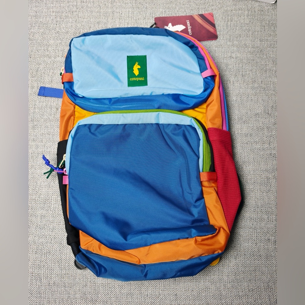 cotopaxi Multi-Color Panel 16L Backpack - Blue, Orange, Yellow, Red NWT